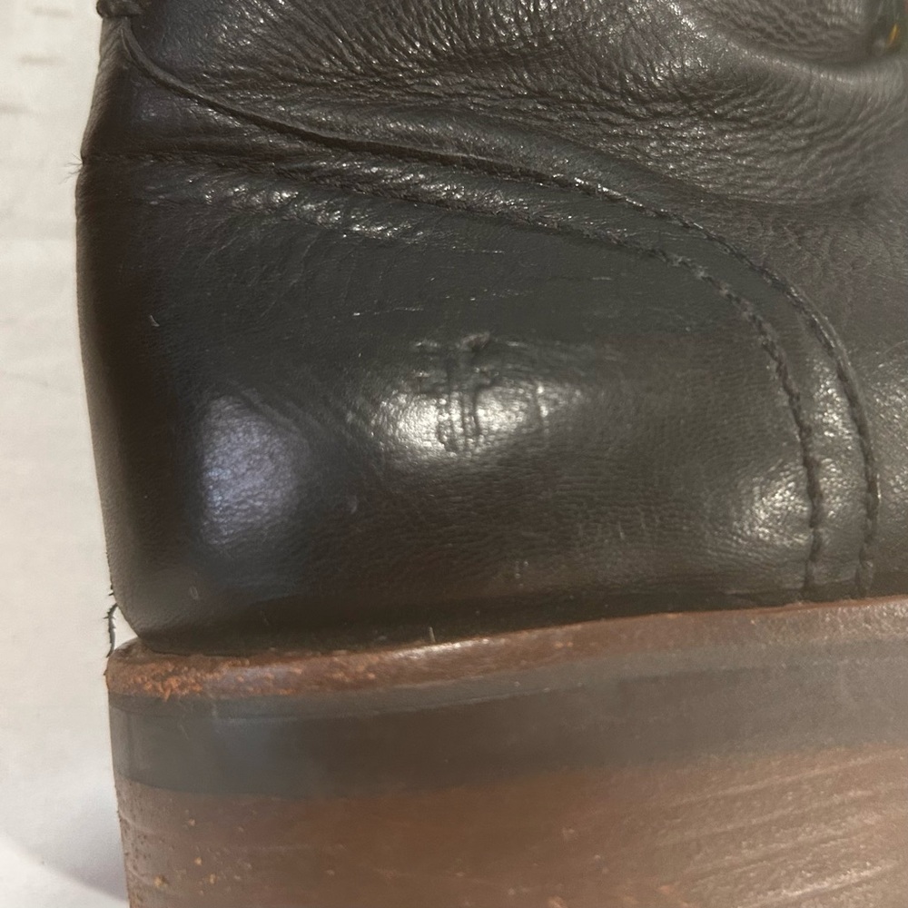 Frye Alta Hiker Womens Ankle Leather Boots‎ SZ 9M black Combat Western steampunk - Picture 16 of 16